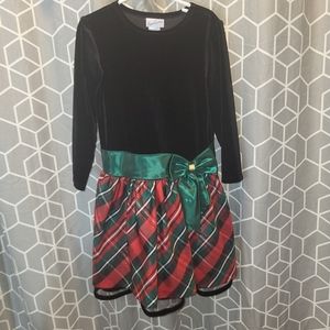 Jayne Copeland Velvet Plaid occasion Dress